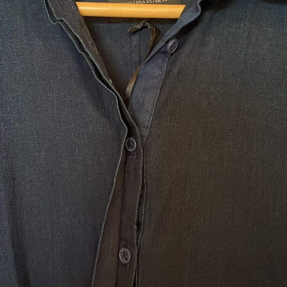 Zara denim midi shirt dress with pockets size XS - Picture 3 of 7